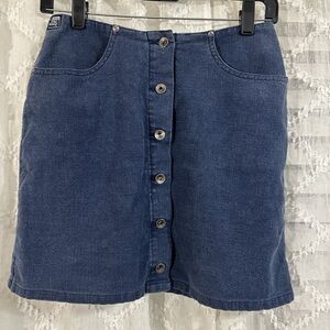 Old Navy Blue Button-Up Mini‎ Skirt
